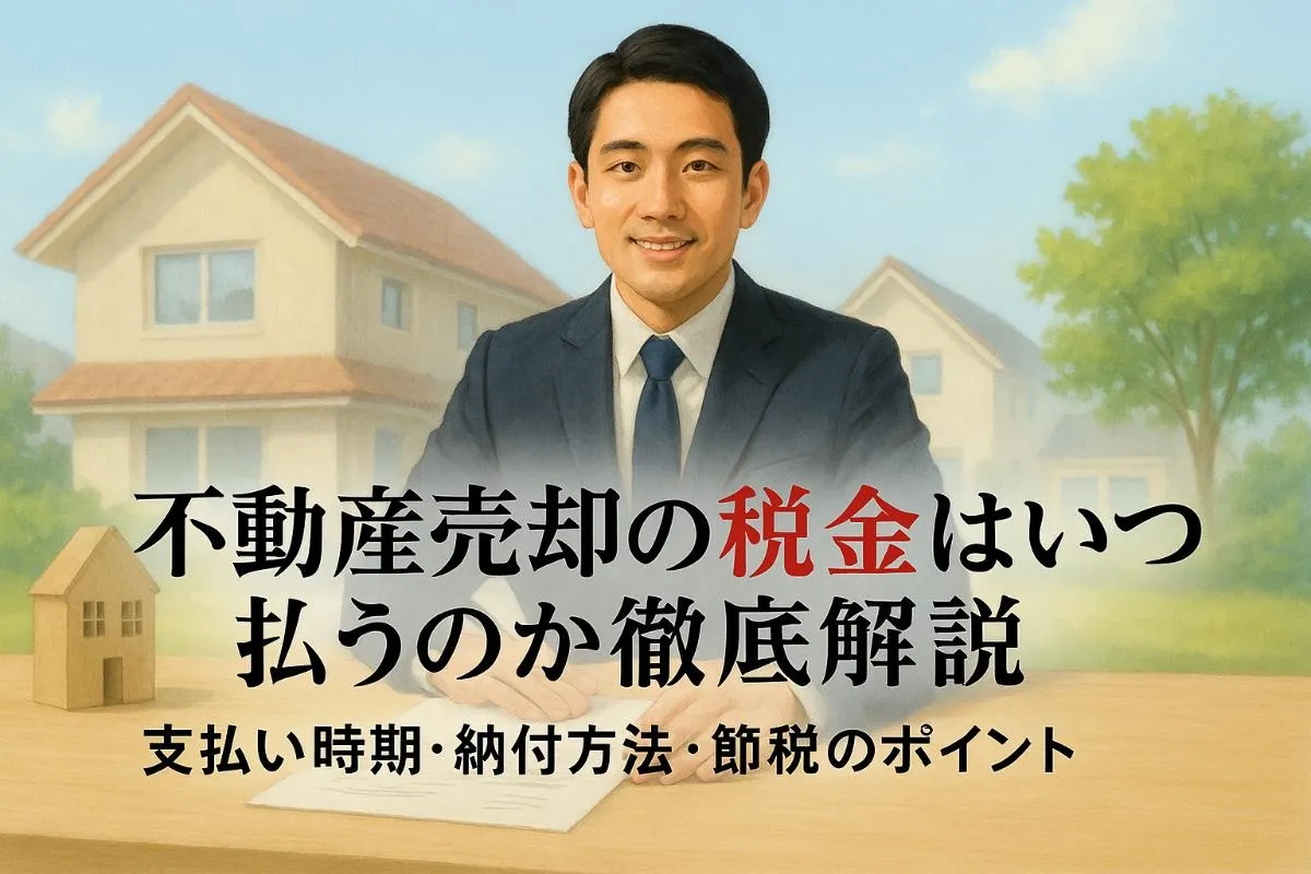 不動産売却の税金はいつ払うのか徹底解説｜支払い時期・納付方法・節税のポイントを事例付きで紹介