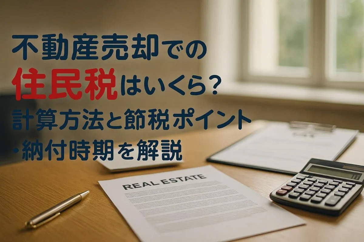 不動産売却での住民税はいくら？計算方法と節税ポイント・納付時期を解説