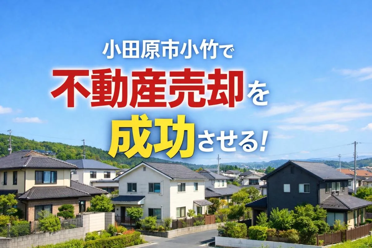 不動産売却を小田原市小竹で成功させる完全ガイド！相場・流れ・高値売却のコツ