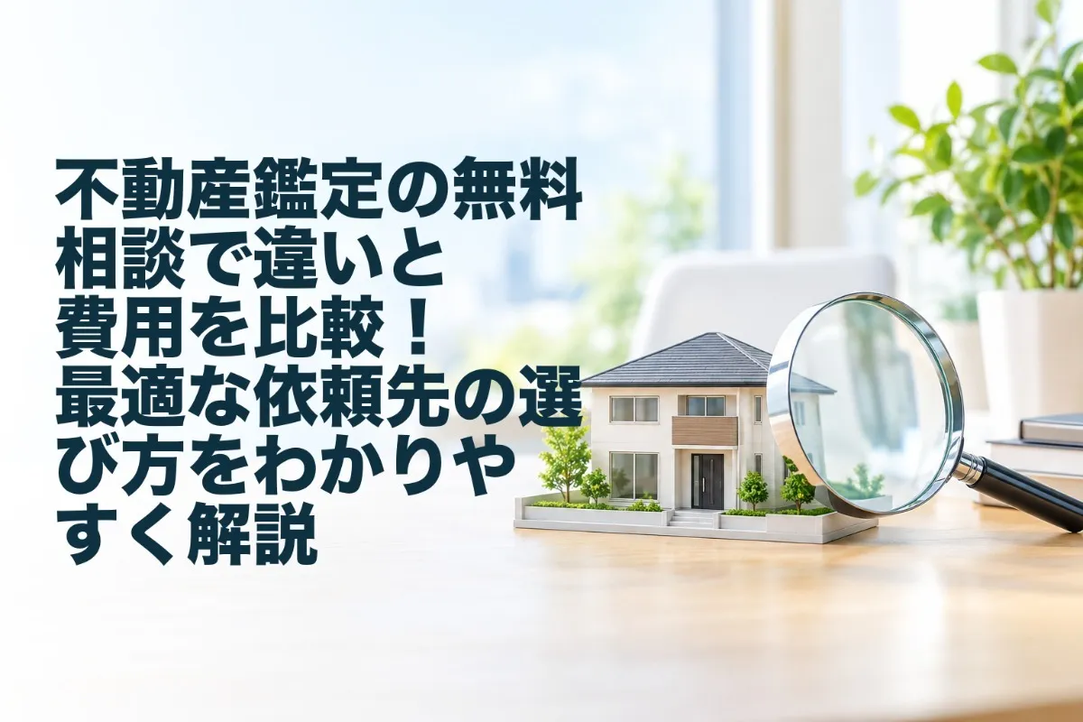 不動産鑑定の無料相談で違いと費用を比較！最適な依頼先の選び方をわかりやすく解説